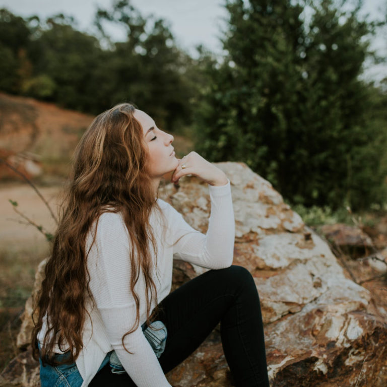 Photo by Brooke Cagle - girl sitting